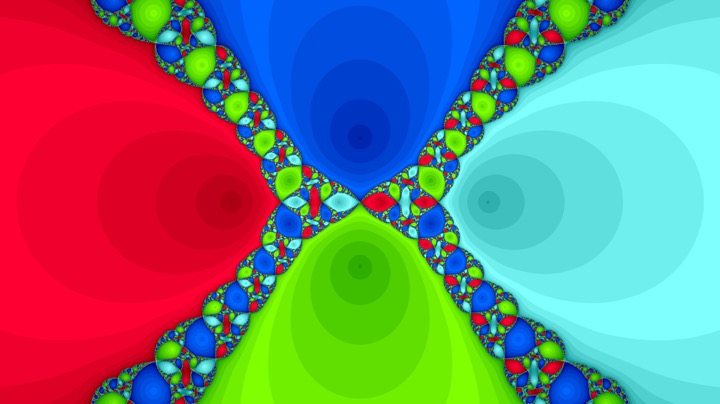 Basins of attraction for the Newton method for x^4-3x^2-4
