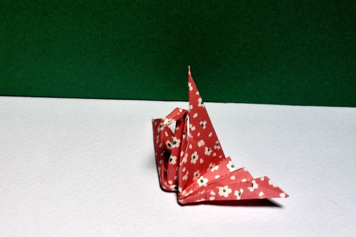 3. Crane with folded wings (Traditional)