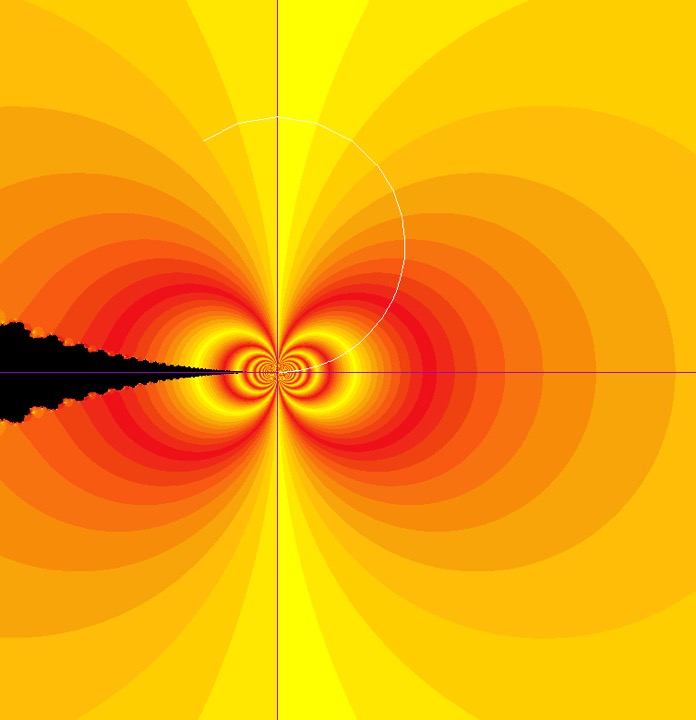 Parabolic basin of z-z^2+z^3-z^4+z^5: detail