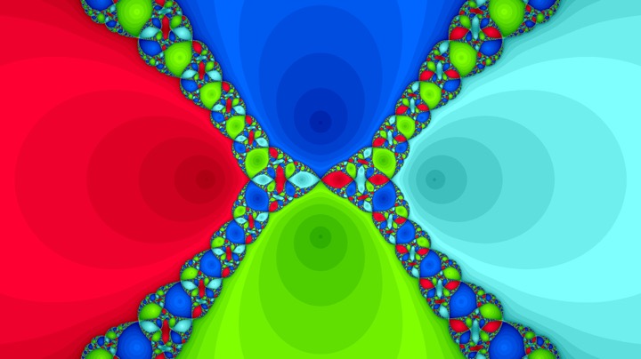 Basins of attraction for the Newton method for x^4-3x^2-4