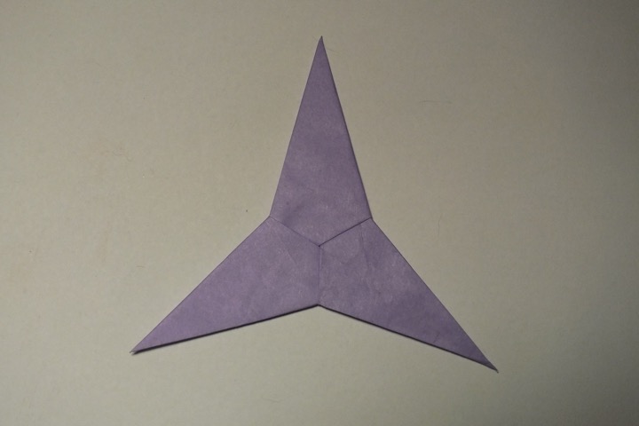 2. Three pointed star (John Montroll)