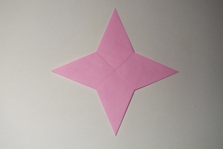 8. Four-pointed star (John Montroll)
