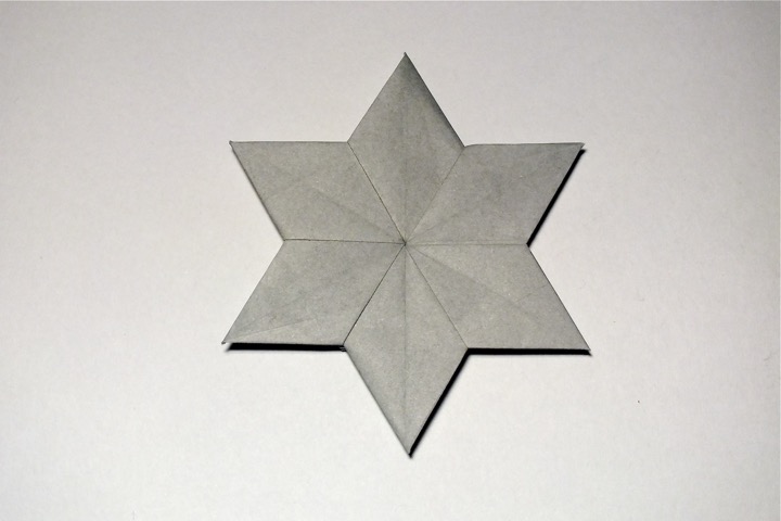 17. Six-pointed star (John Montroll)