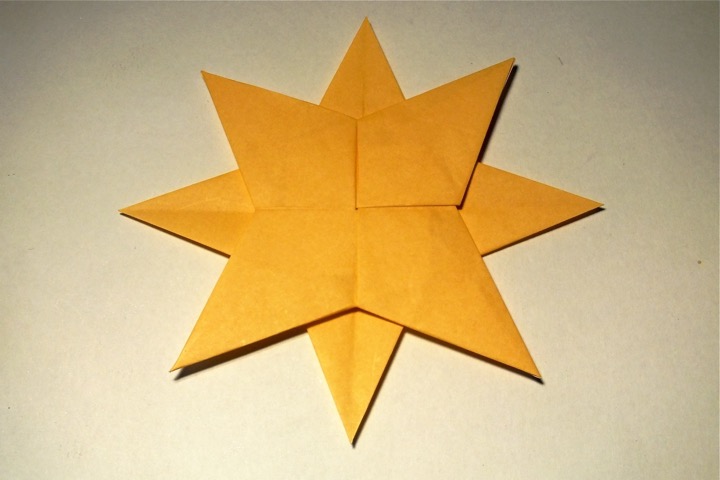 23. Layered 8-pointed star (J. Montroll)