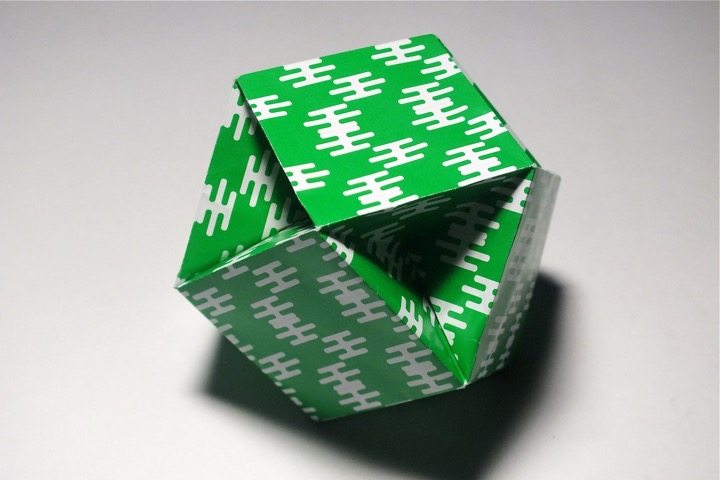 13. Cube- hemioctahedron (John Montroll)