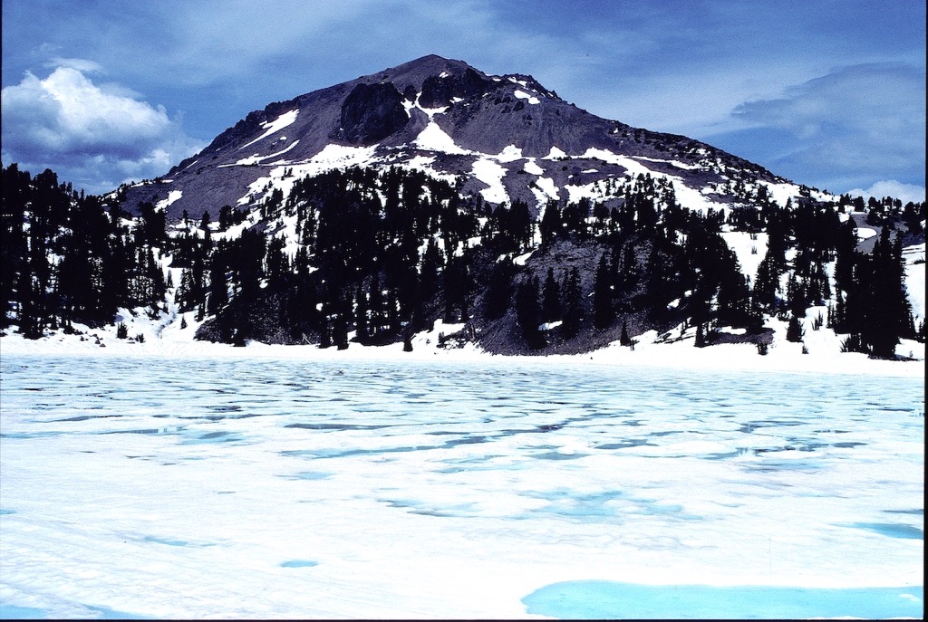 Lassen Peak from Emerald Lake, 06/1987